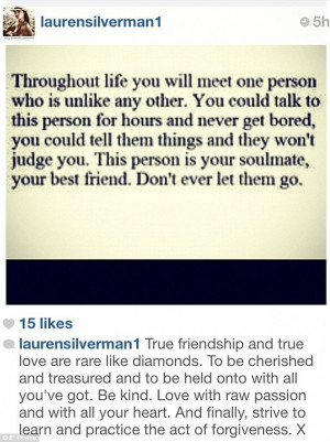 meaningful? The socialite posted her own message underneath the quote ...