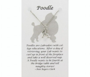 POODLE Pewter Necklace on Gift Card with Quote by QterPewter, $12.00