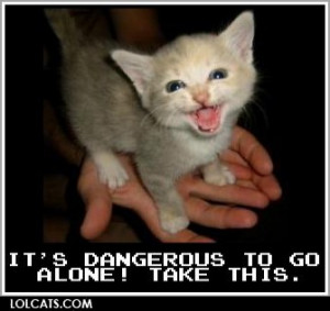 It's dangerous to go alone! Take this.