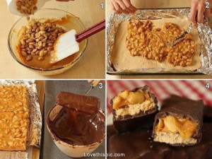 DIY homemade snickers