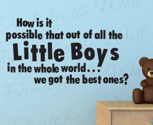 Of All the Little Boys Vinyl Wall Sticker Decal