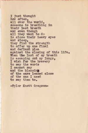 Last Words Tyler Knott Gregson