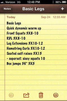 Simple leg weight lifting workout. Balance in simplicity.