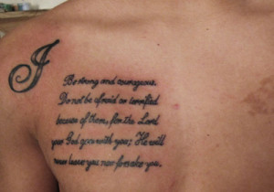 Bible Tattoos For Men Chest This scripture tattoo inspires