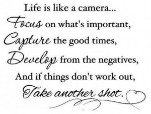 Life is like a camera... ♥