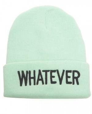 Speak your mind with this soft beanie featuring different sayings ...