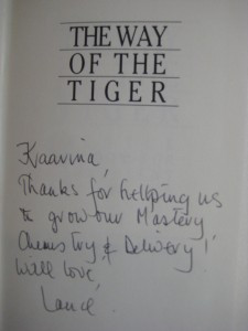 ... Lessons from a White Tiger – “The Way of the Tiger” by
