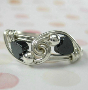 Handmade Rings, Rings Hematite, Wire Rings, Wire Wrapped Rings, Wire ...