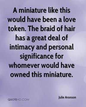 miniature like this would have been a love token. The braid of hair ...