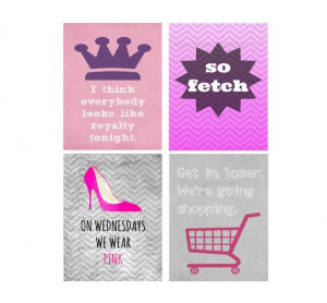 Collection of Four Mean Girls Quote Prints by TheSilverSpider, $30.00