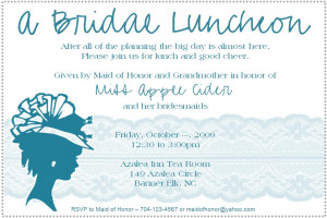 Bridal shower quotes and invitation wording ideas