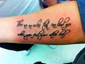 Small Inner Arm Quotes Tattoos For Women