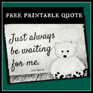 Printable Quote- J.M. Barrie's Peter Pan - Blueberry Plush