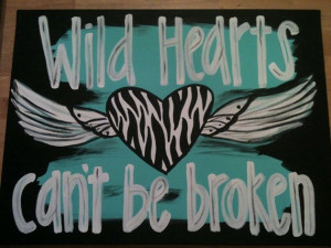 Wild Hearts Can't Be Broken Zebra Print by AimerLaVieDesigns, $45.00