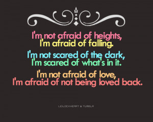 , dark, falling, fear, i am not afraid, love, poetry, quote, quotes ...