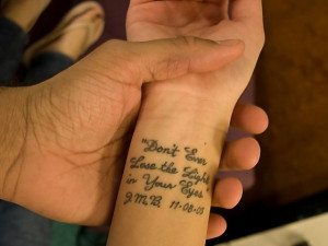 Scripture Tattoos Wrist Wording tattoo on wrist