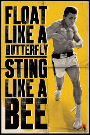 Motivational wallpaper on Muhammad Ali : Float like a butterfly sting ...