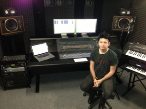 Gary Numan in his VocalBooth