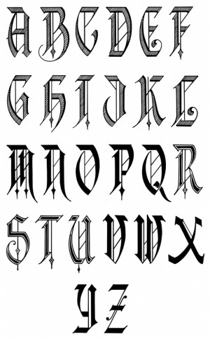 Old English Calligraphy Font Alphabet