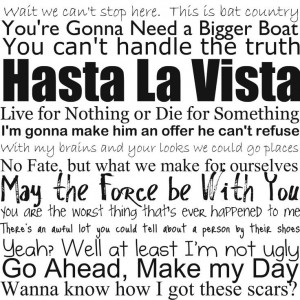 100 Famous Movie Quotes as Charts. Brilliant! They don't have 