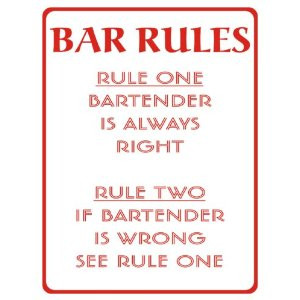 Bartender Quotes And Sayings rules funny quotes funny