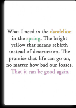 ... › Portfolio › Mockingjay quote 'dandelion in the spring