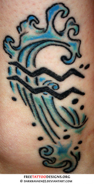 Aquarius Tattoo Designs Ankle