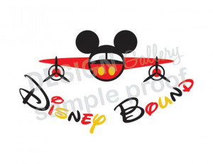 Mickey Mouse Disney Bound Airplane DIY Printable Iron On t shirt ...