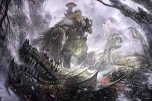 Viking kills Linnorm by TARGETE