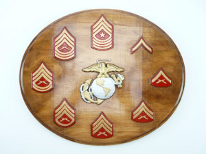 MARINES RANK PLAQUE by CraftCreationsEtsy, $39.95
