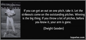 If you can get an out on one pitch, take it. Let the strikeouts come ...