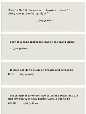 ... can i say, i love Dumbledore, such a wizened man in - in all aspects