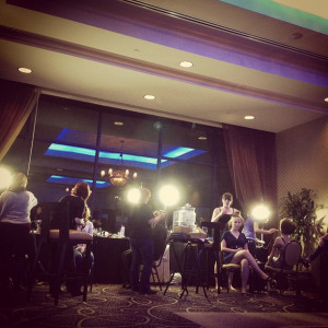 The station where the models prepped.