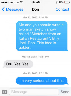 Fanelli and my show Sketches from an Italian Restaurant: A Billy Joel ...