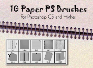 25 Free Paper Photoshop Brushes