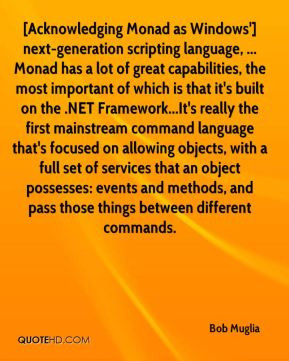 Monad as Windows'] next-generation scripting language, ... Monad ...