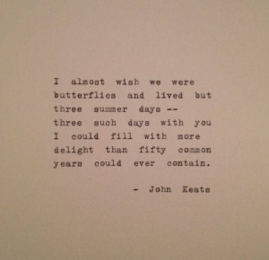 Lovely John Keats quote