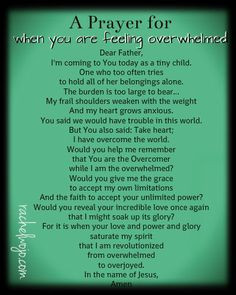 prayer for when you are overwhelmed
