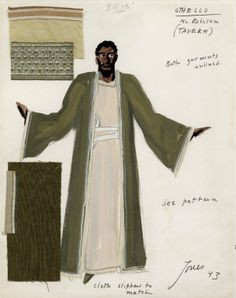 Robert Edmond Jones. Costume design for Paul Robeson as 