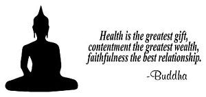 quote home wall decor buddha health faithfulness inspiring zen quote ...
