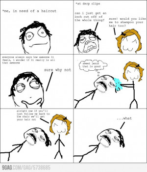 Why I like to go to barber shop.