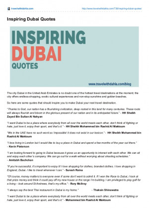Inspiring Dubai Quotes