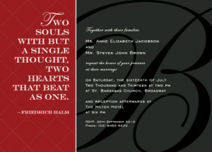 wedding invitations - Love Quotes by Hendro Lim