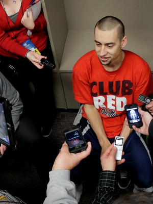 ... Henderson has taken the media by storm. (Photo: Charlie Riedel, AP
