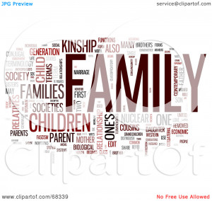 ... RF) Clipart Illustration of a Family Word Collage - Version 2 by MacX