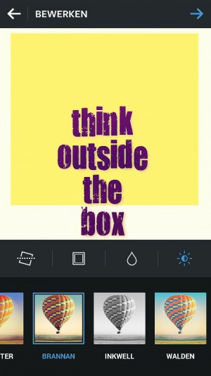 Instagram: think outside the box