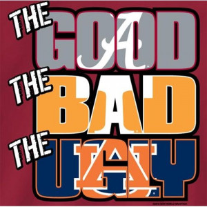Alabama Crimson Tide Football T-Shirts - The Good The Bad The Ugly