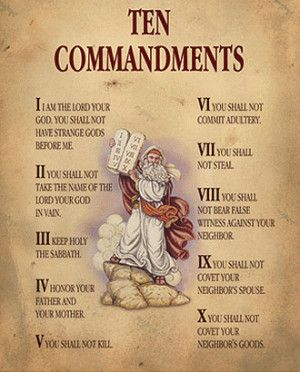 So the 10 commandments are anti-war