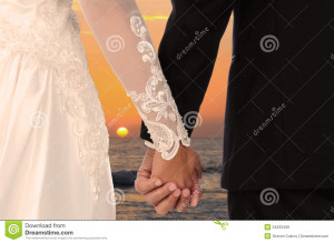 wedding-couple-holding-hands-sunset-closeup-bride-groom-beautiful-over ...
