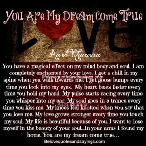 You Are My Dream Come True.